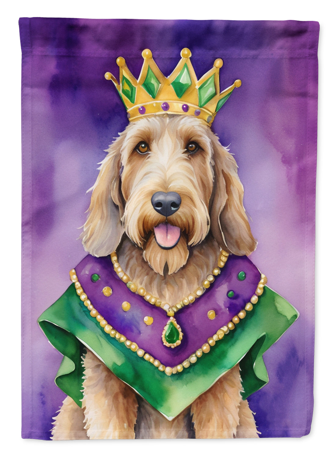 Otterhound King of Mardi Gras House Flag