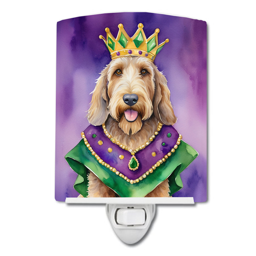 Otterhound King of Mardi Gras Ceramic Night Light