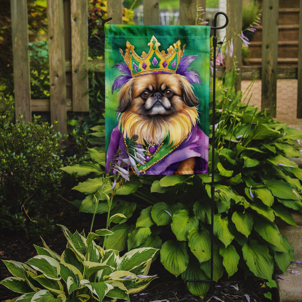 Pekingese King of Mardi Gras Garden Flag - Vibrant Dog-Themed Yard Decor by Caroline's Treasures