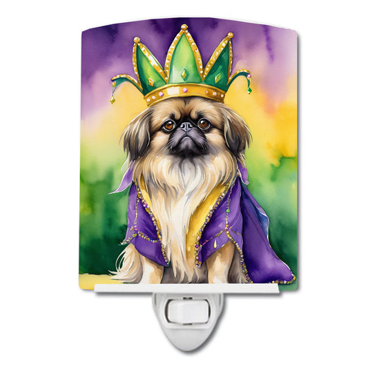 Pekingese King of Mardi Gras Ceramic Night Light