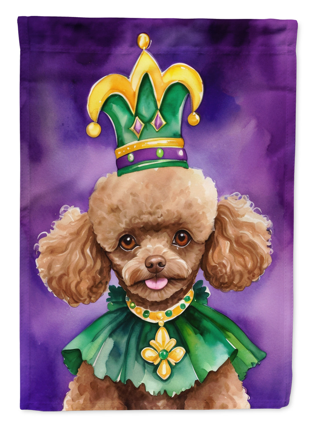 Poodle King of Mardi Gras Garden Flag - Vibrant Dog-Themed Yard Decor by Caroline's Treasures