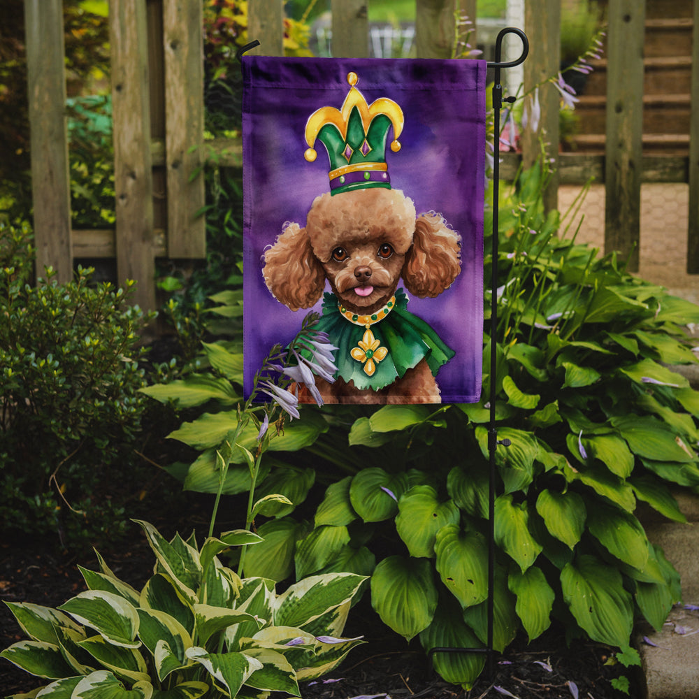 Poodle King of Mardi Gras Garden Flag - Vibrant Dog-Themed Yard Decor by Caroline's Treasures