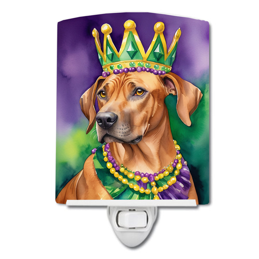 Rhodesian Ridgeback King of Mardi Gras Ceramic Night Light