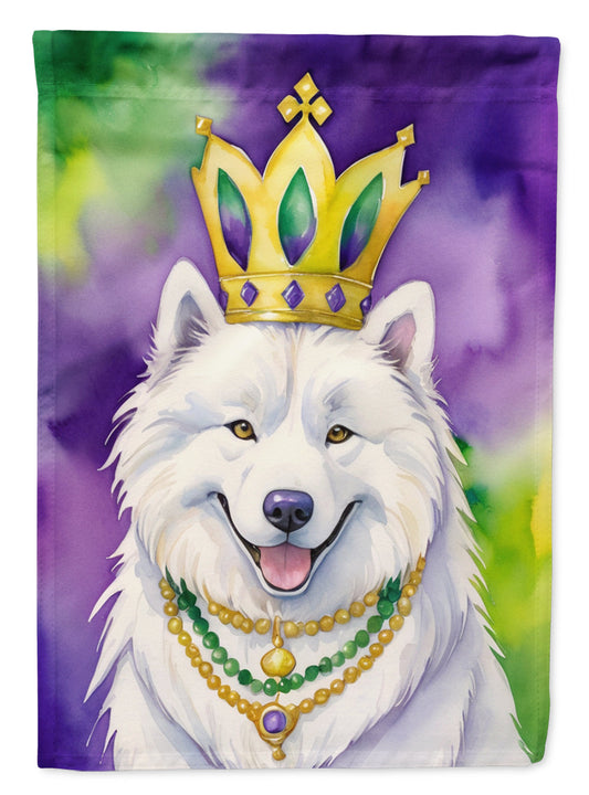 Samoyed King of Mardi Gras Garden Flag - Vibrant Dog-Themed Yard Decor by Caroline's Treasures