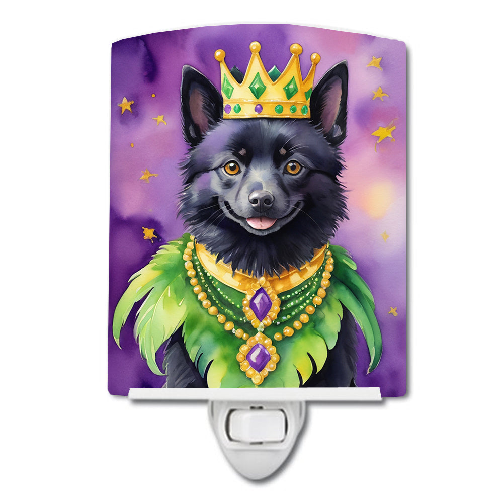 Schipperke King of Mardi Gras Ceramic Night Light