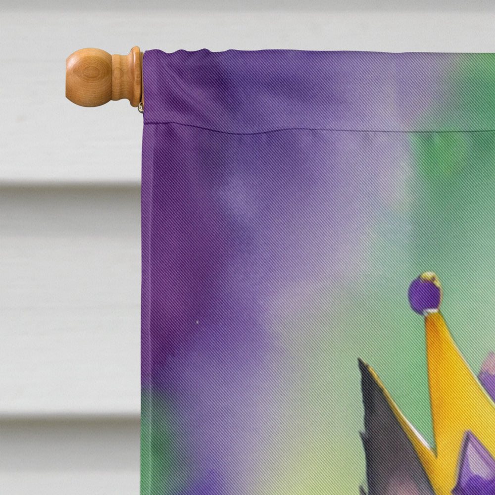 Scottish Terrier King of Mardi Gras House Flag