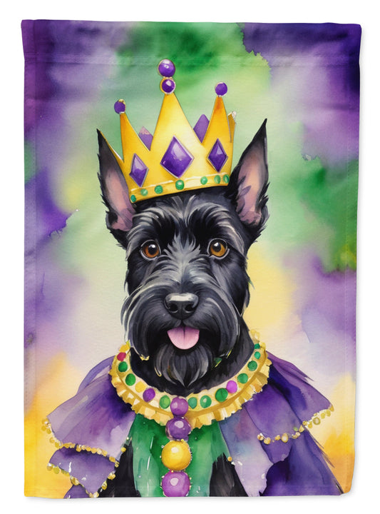 Scottish Terrier King of Mardi Gras Garden Flag - Vibrant Dog-Themed Yard Decor by Caroline's Treasures