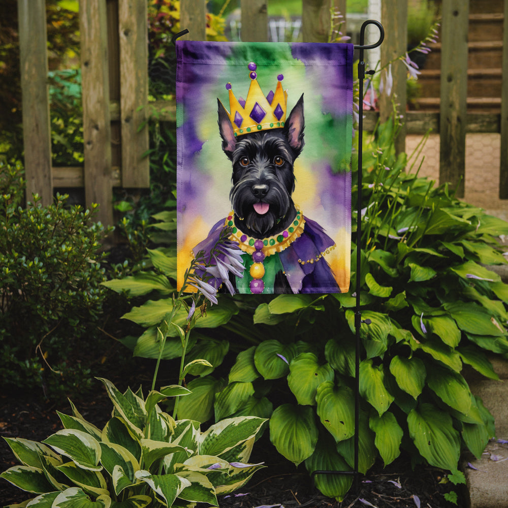 Scottish Terrier King of Mardi Gras Garden Flag - Vibrant Dog-Themed Yard Decor by Caroline's Treasures
