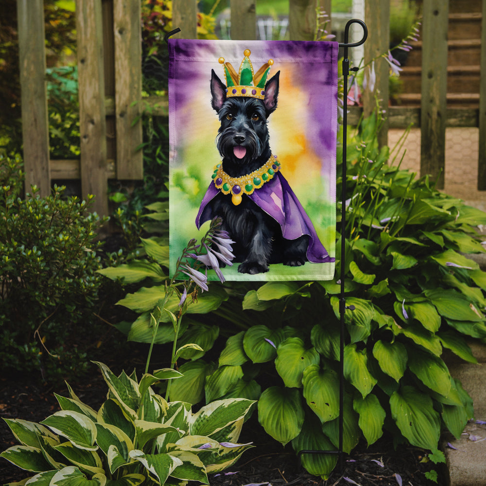 Scottish Terrier King of Mardi Gras Garden Flag - Vibrant Dog-Themed Yard Decor by Caroline's Treasures