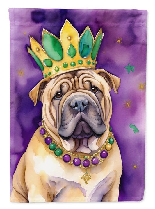 Shar Pei King of Mardi Gras House Flag