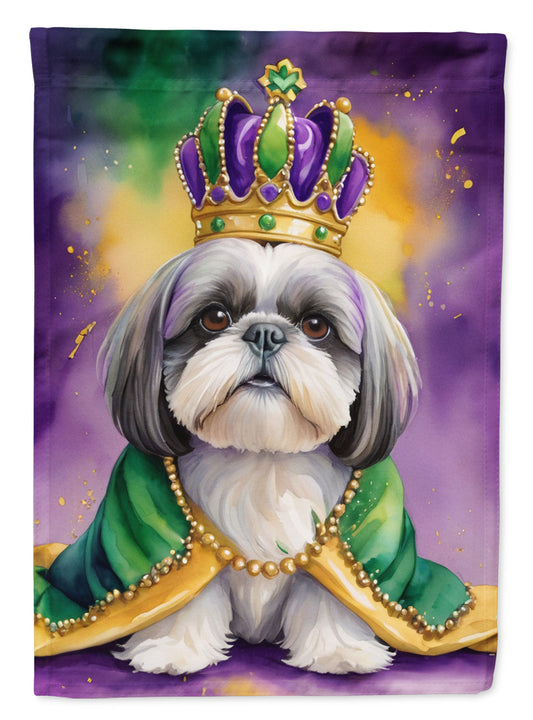 Shih Tzu King of Mardi Gras House Flag
