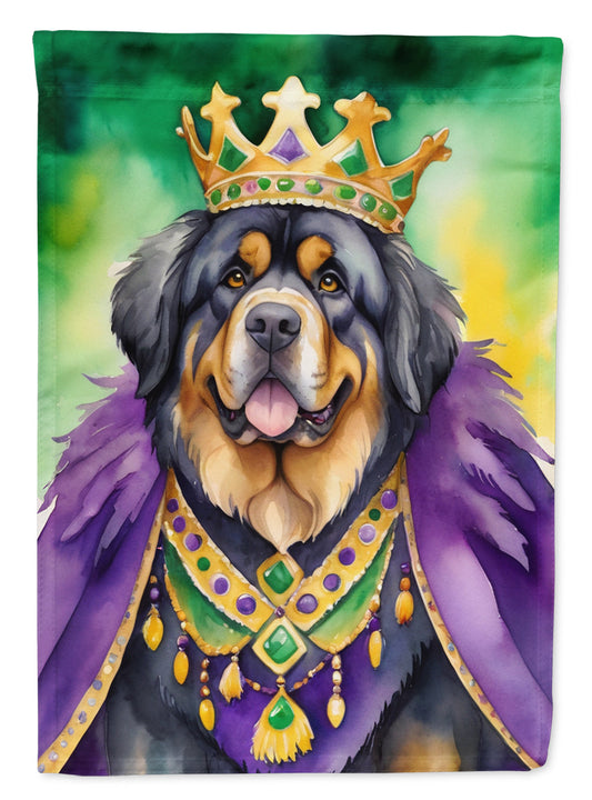 Tibetan Mastiff King of Mardi Gras Garden Flag - Vibrant Dog-Themed Yard Decor by Caroline's Treasures