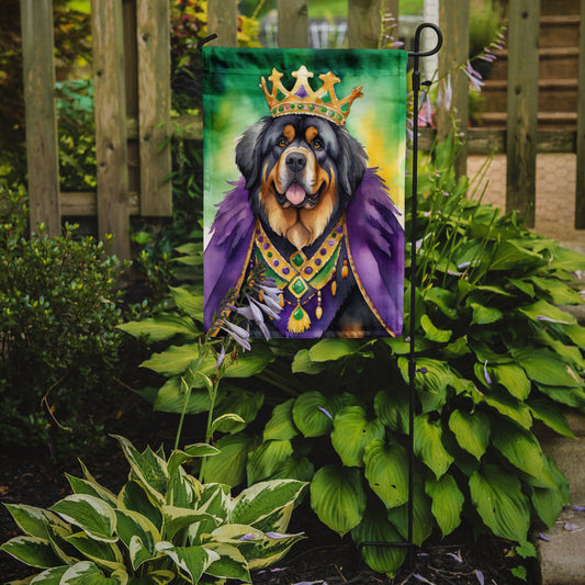 Tibetan Mastiff King of Mardi Gras Garden Flag - Vibrant Dog-Themed Yard Decor by Caroline's Treasures