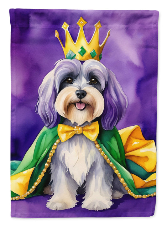 Tibetan Terrier King of Mardi Gras Garden Flag - Vibrant Dog-Themed Yard Decor by Caroline's Treasures