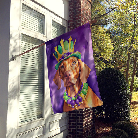 Vizsla King of Mardi Gras House Flag