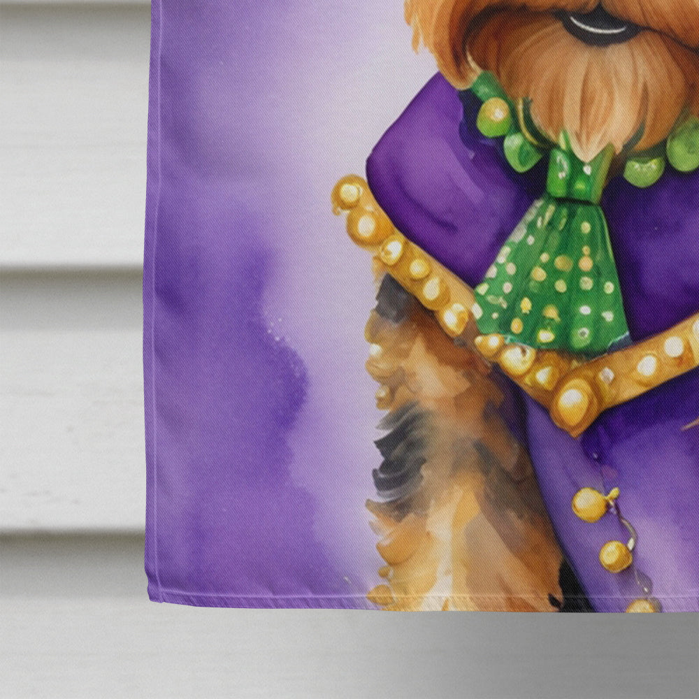 Welsh Terrier King of Mardi Gras House Flag