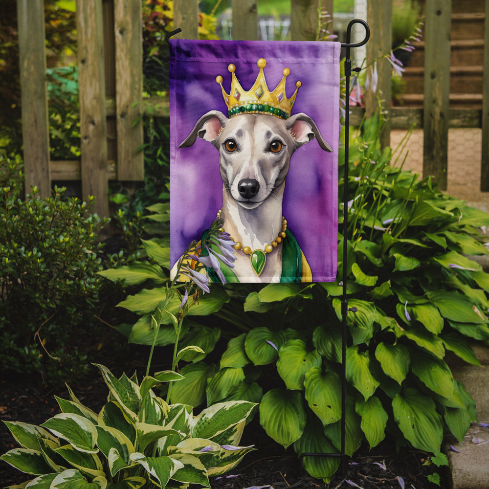 Whippet King of Mardi Gras Garden Flag - Vibrant Dog-Themed Yard Decor by Caroline's Treasures