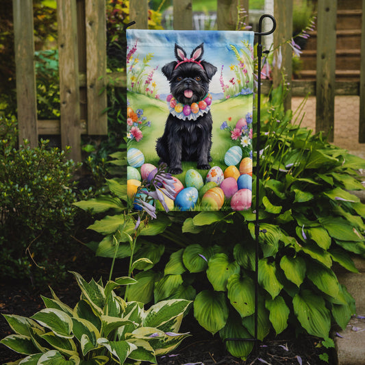 Affenpinscher Easter Garden Flag - Easter Egg Hunt - Dog-Themed Spring Yard Decor