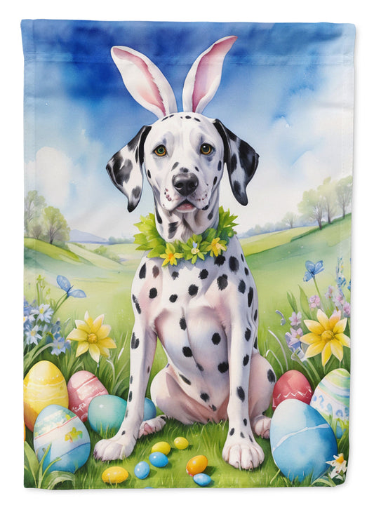Dalmatian Easter Garden Flag - Easter Egg Hunt - Dog-Themed Spring Yard Decor