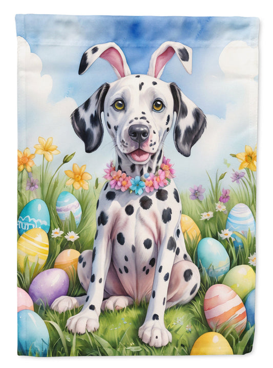 Dalmatian Easter Garden Flag - Easter Egg Hunt - Dog-Themed Spring Yard Decor