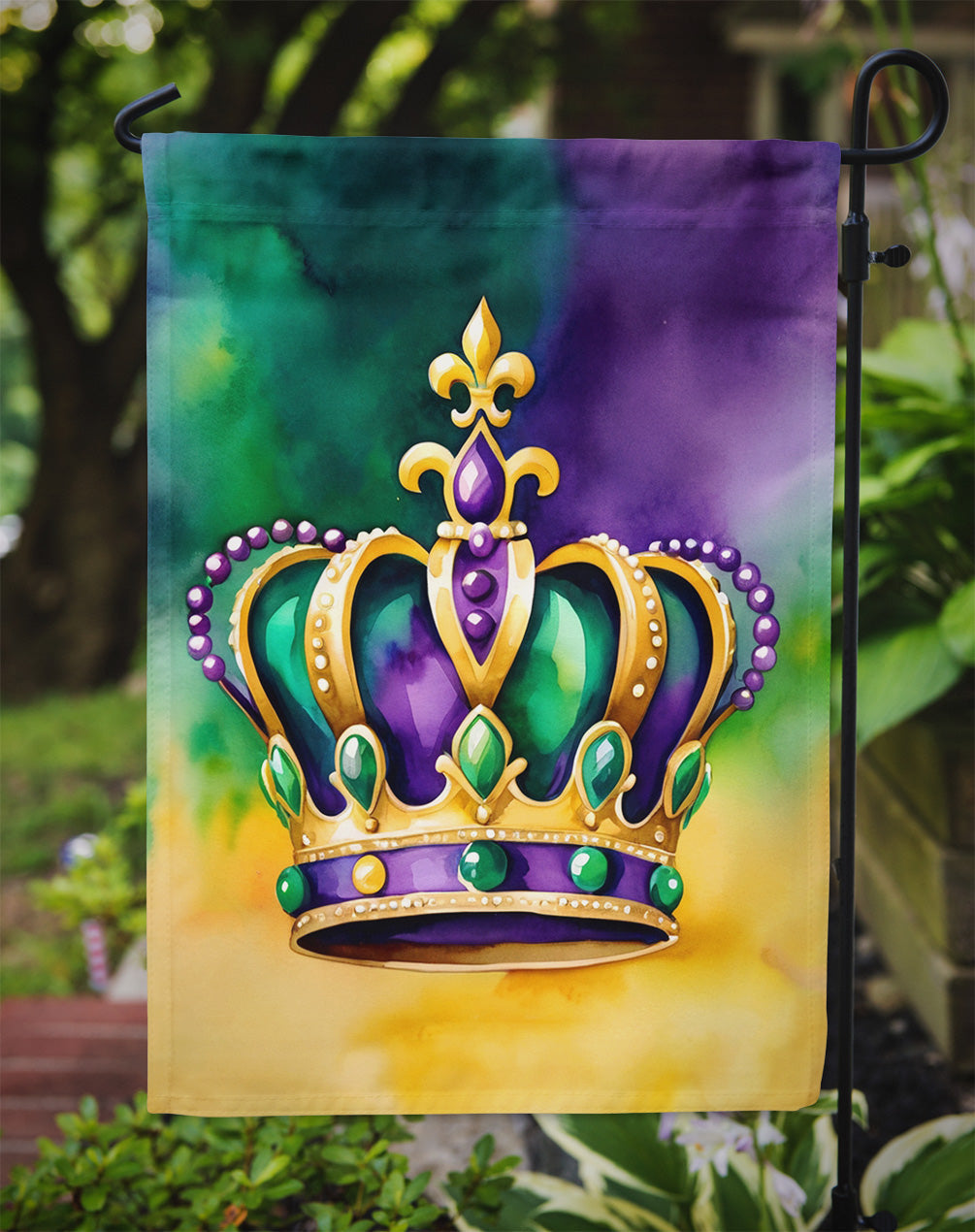 King's Mardi Gras Crown Garden Flag – Decorative Garden Flag by Caroline's Treasures