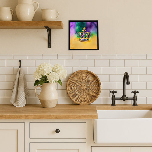 King's Mardi Gras Crown Framed Metal Print
