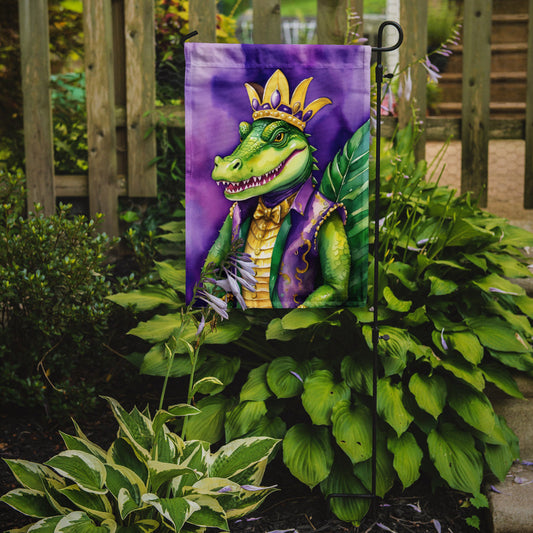 Alligator King of Mardi Gras Garden Flag – Decorative Garden Flag by Caroline's Treasures