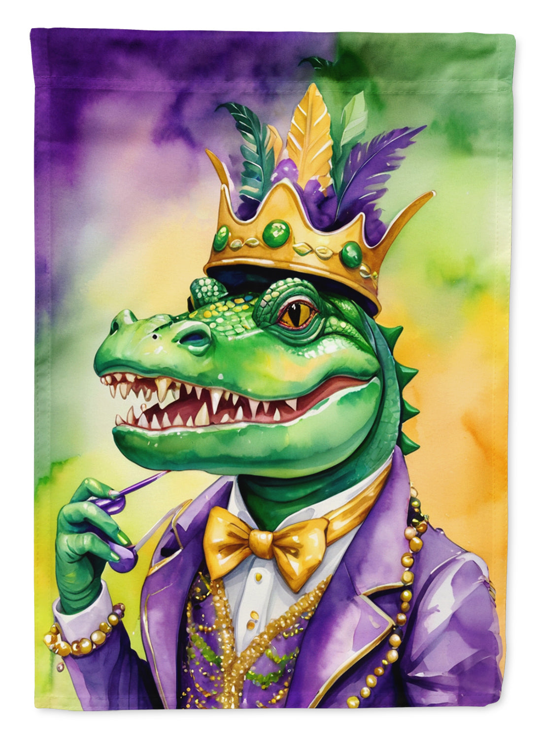 Alligator King of Mardi Gras Garden Flag – Decorative Garden Flag by Caroline's Treasures