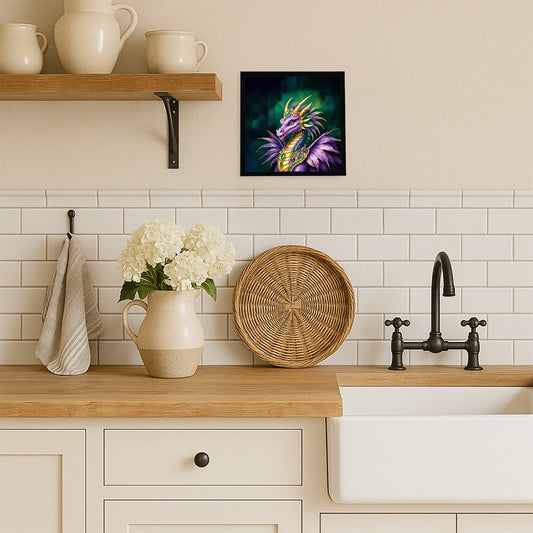 Dragon King of Mardi Gras Framed Metal Print