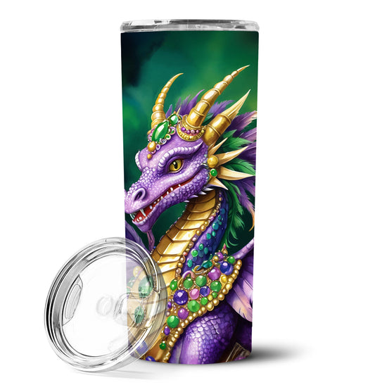 Dragon King of Mardi Gras Stainless Steel Skinny Tumbler