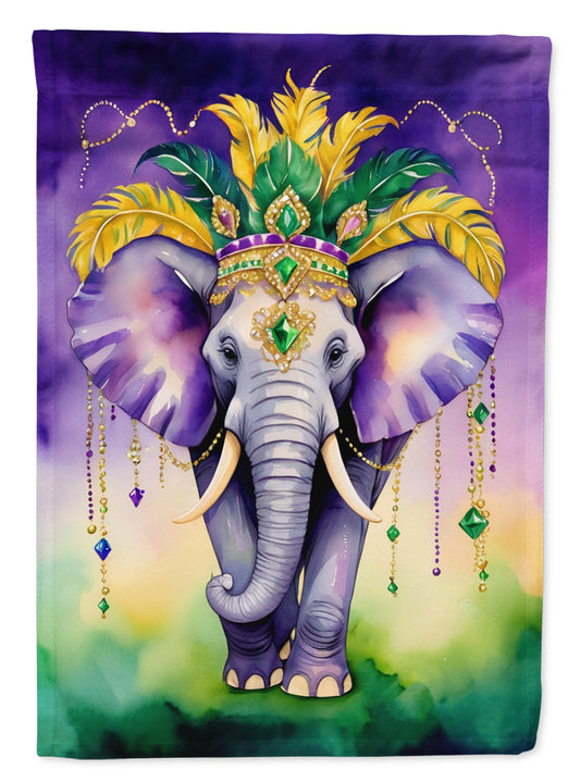Elephant King of Mardi Gras Garden Flag – Decorative Garden Flag by Caroline's Treasures