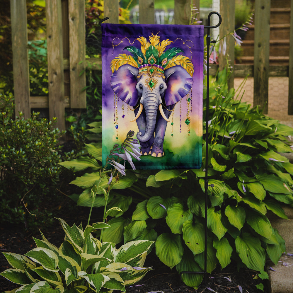 Elephant King of Mardi Gras Garden Flag – Decorative Garden Flag by Caroline's Treasures