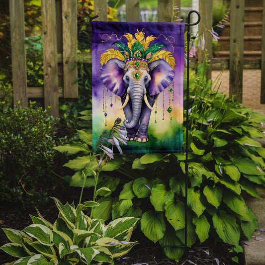 Elephant King of Mardi Gras Garden Flag – Decorative Garden Flag by Caroline's Treasures