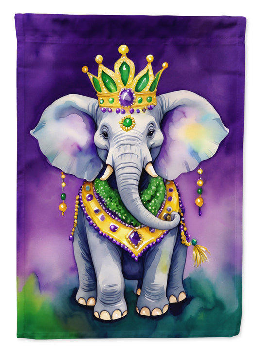 Elephant King of Mardi Gras Garden Flag – Decorative Garden Flag by Caroline's Treasures