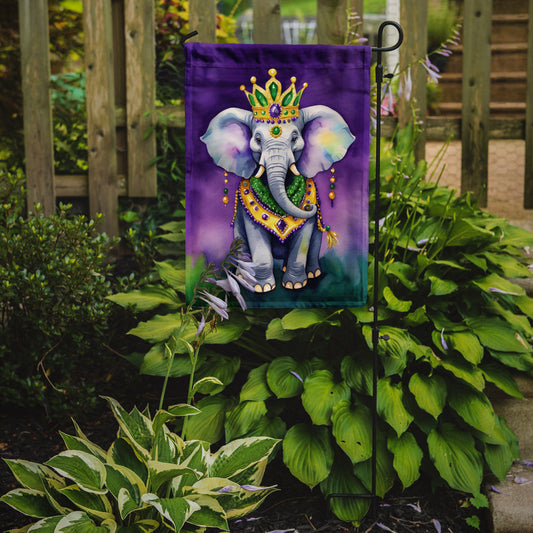 Elephant King of Mardi Gras Garden Flag – Decorative Garden Flag by Caroline's Treasures