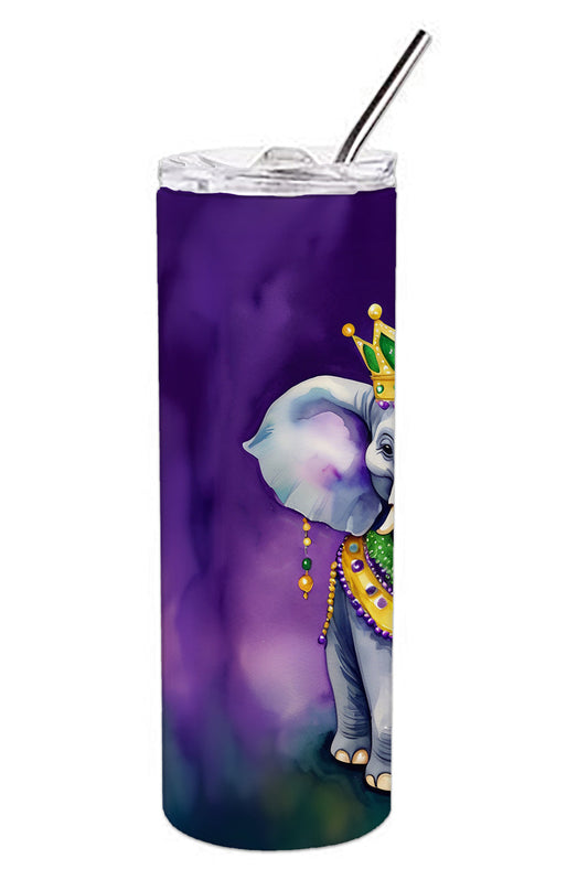 Elephant King of Mardi Gras Stainless Steel Skinny Tumbler