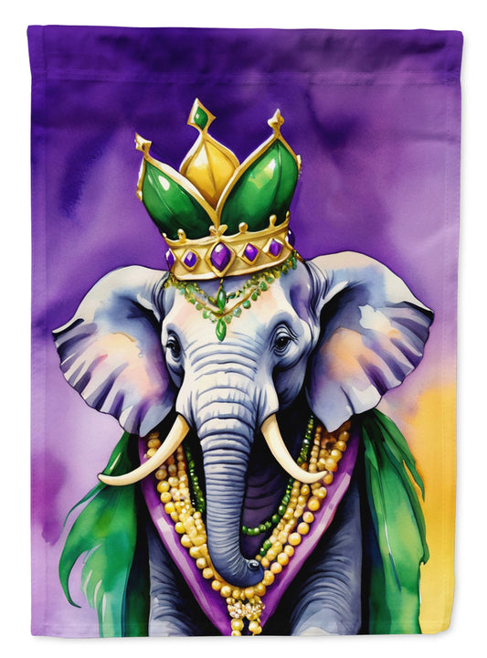 Elephant King of Mardi Gras Garden Flag – Decorative Garden Flag by Caroline's Treasures