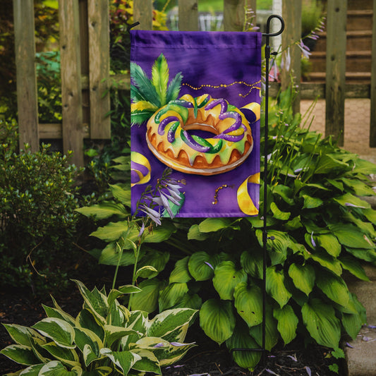 King Cake Mardi Gras Garden Flag – Decorative Garden Flag by Caroline's Treasures