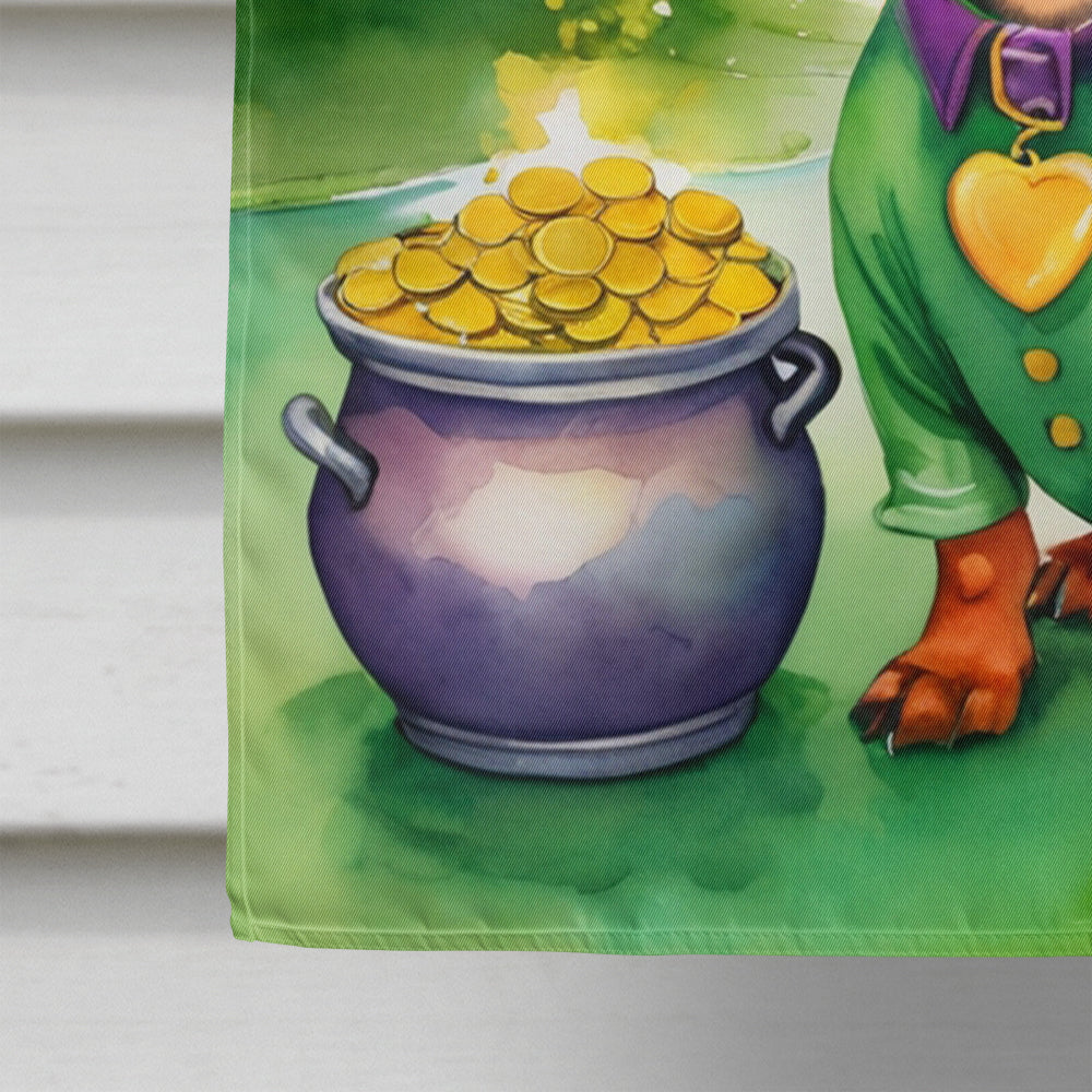 Dachshund St Patrick's Day House Flag