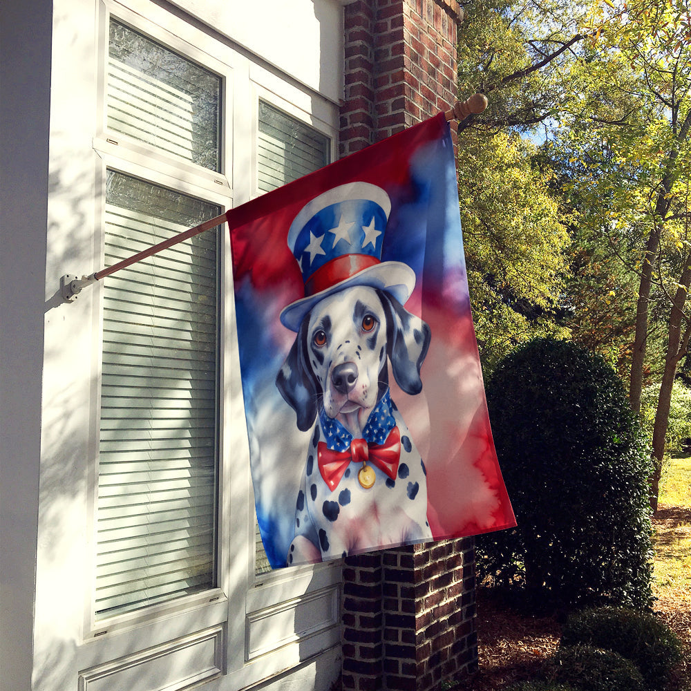 Dalmatian Patriotic American House Flag
