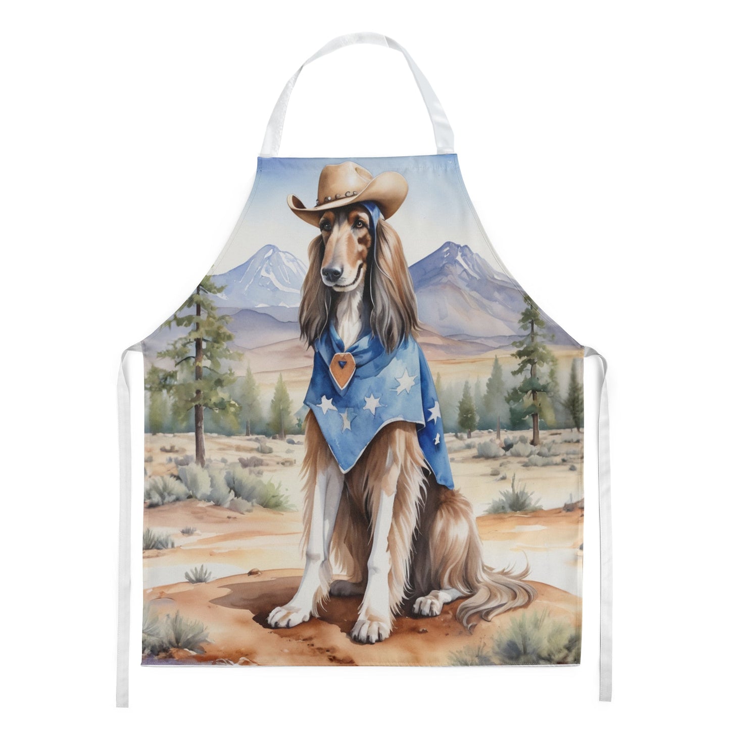 Afghan Hound Cowboy Welcome Apron