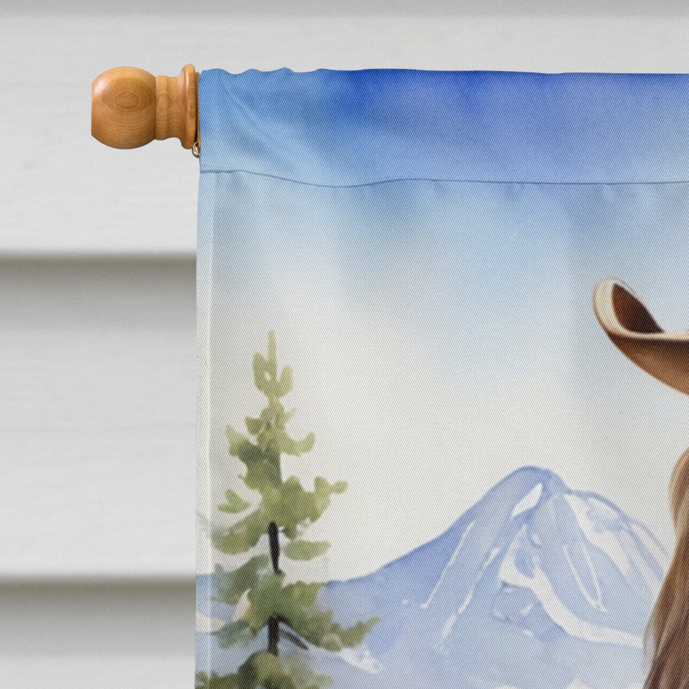 Afghan Hound Cowboy Welcome House Flag