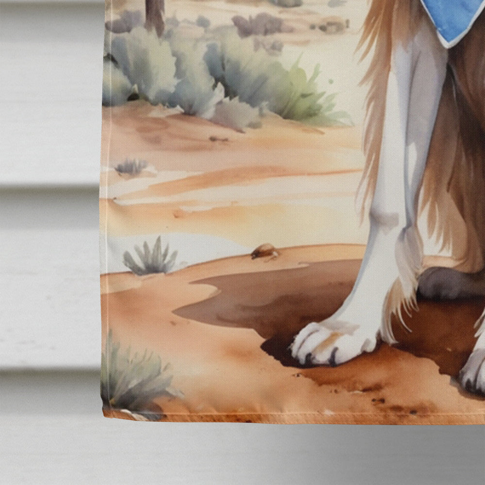 Afghan Hound Cowboy Welcome House Flag