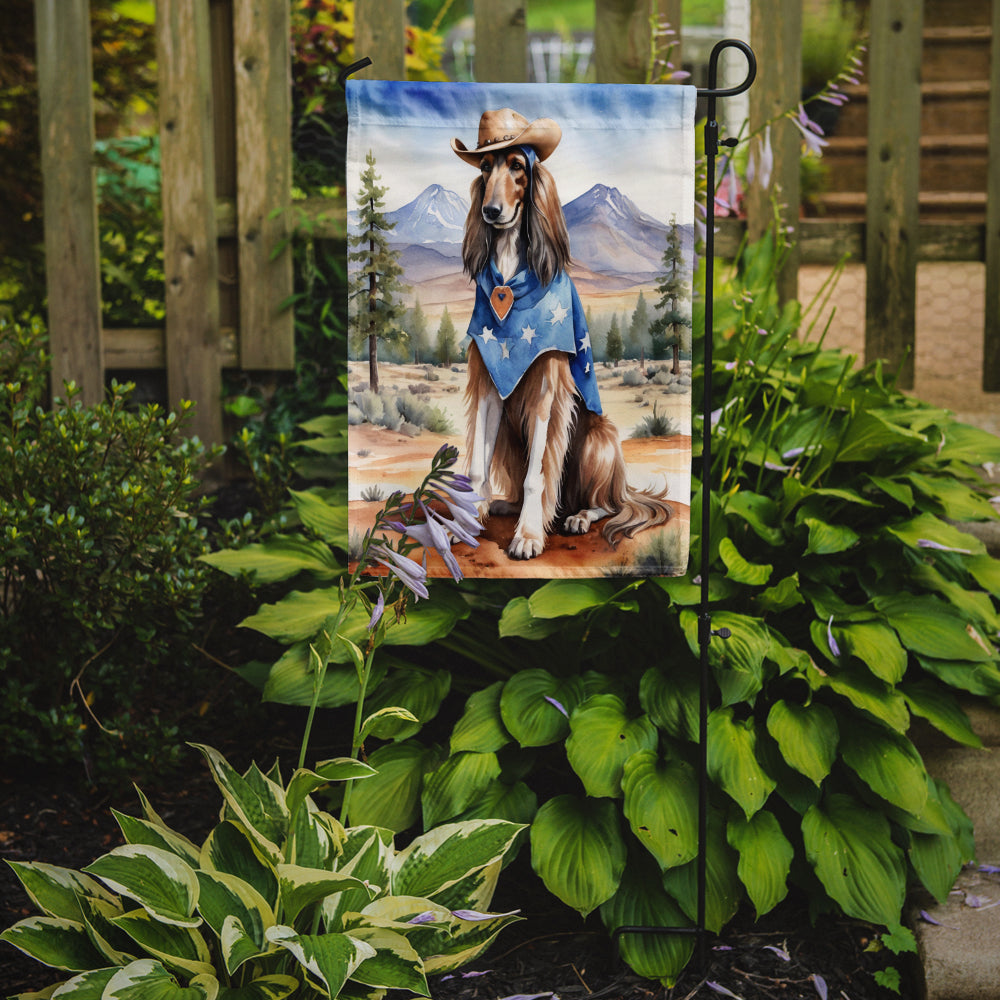 Afghan Hound Cowboy Welcome Garden Flag – Decorative Garden Flag by Caroline's Treasures