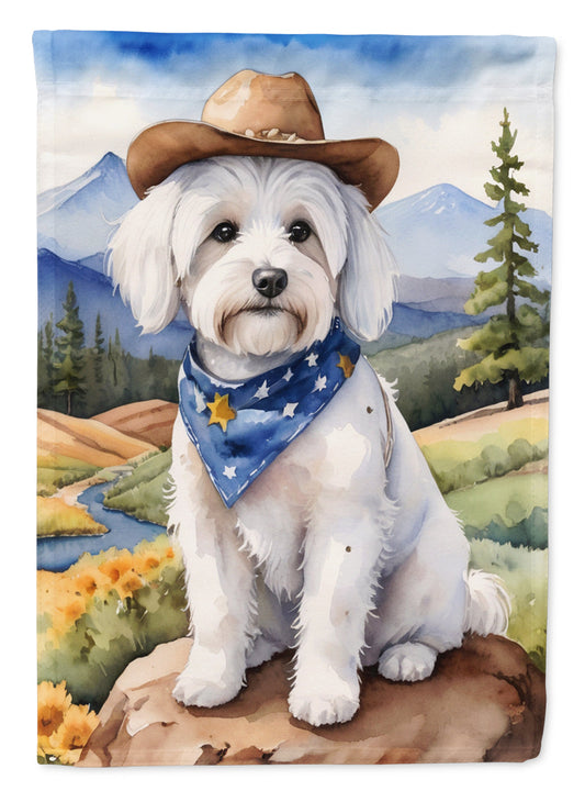 Coton de Tulear Cowboy Welcome House Flag
