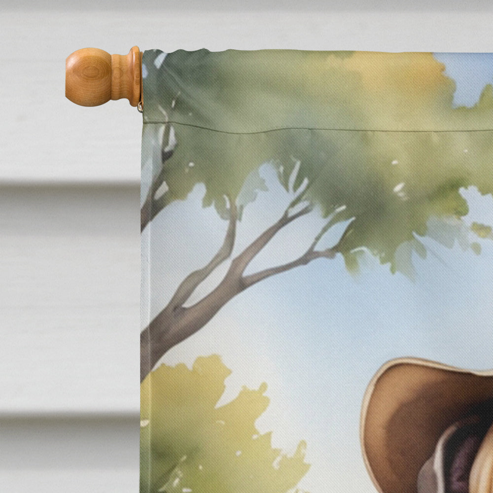 English Bulldog Cowboy Welcome House Flag