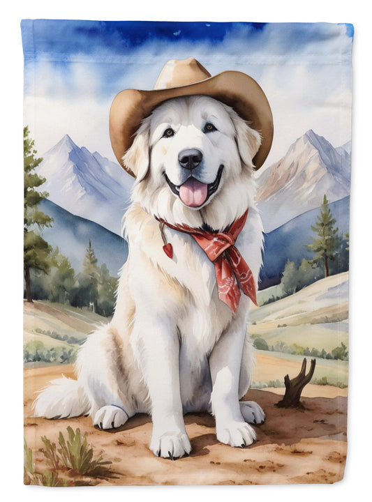 Great Pyrenees Cowboy Welcome House Flag