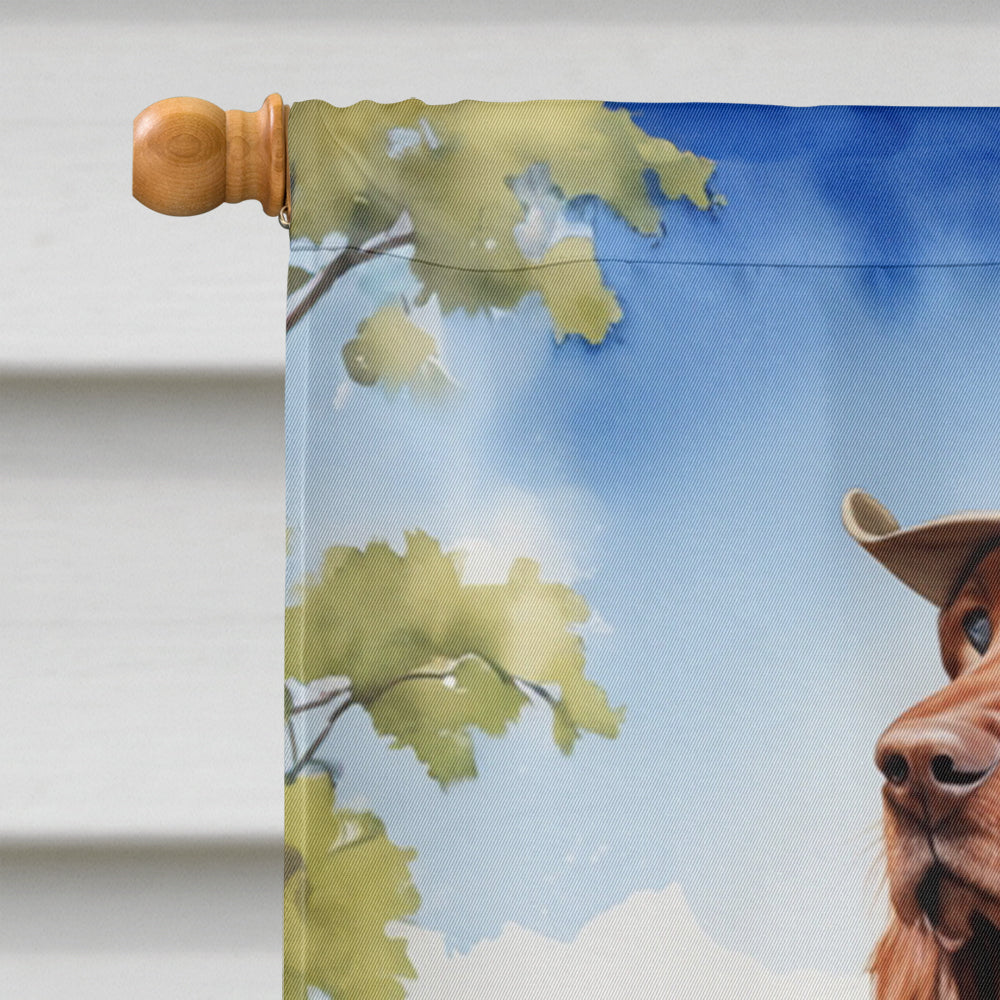 Irish Setter Cowboy Welcome House Flag