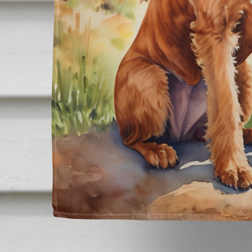Irish Terrier Cowboy Welcome House Flag