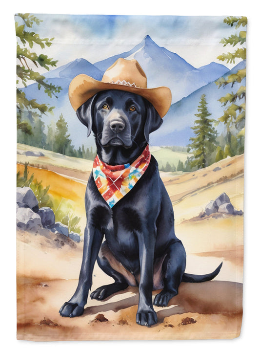 Labrador Retriever Cowboy Welcome House Flag